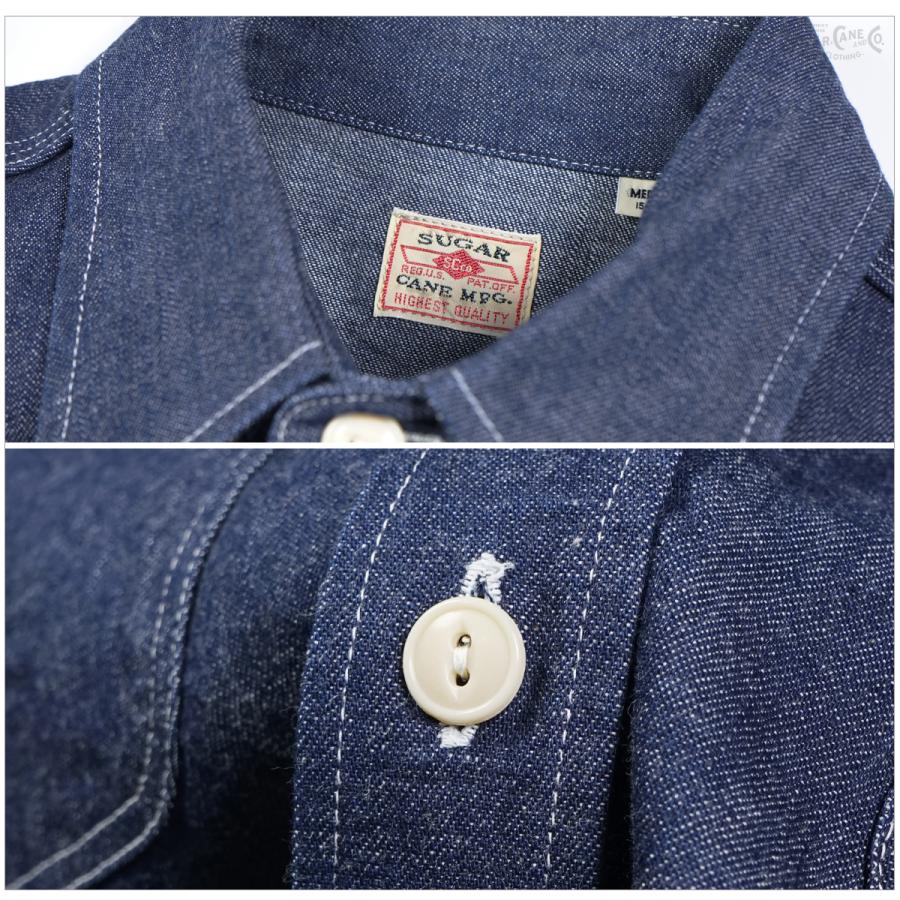 SUGAR CANE シュガーケーン SC27852 9oz ブルーデニム ワークシャツ