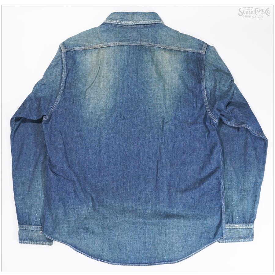 美品SUGAR CANE シュガーケーンデニムシャツM SUGAR CANE シュガーケーン SC29474 9oz ブルーデニム ワークシャツ