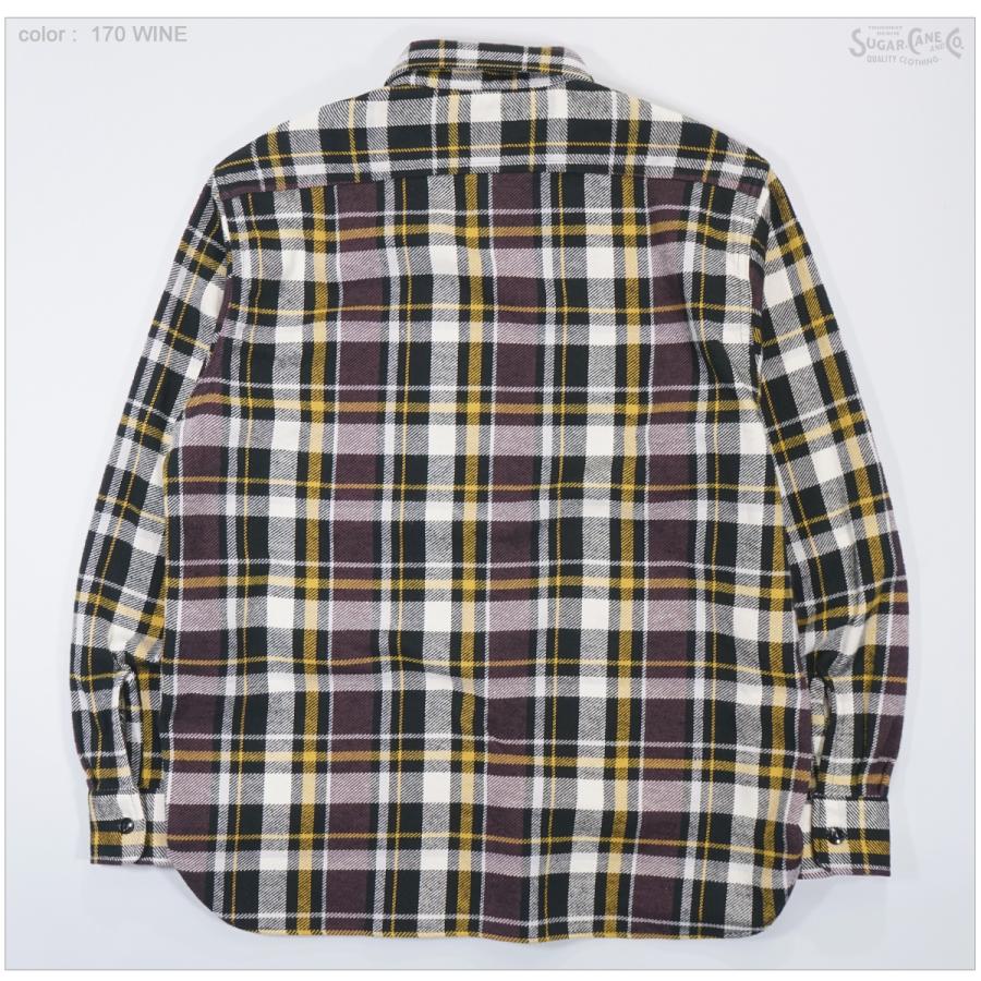 くー SUGAR CANE シュガーケーン SC29566 ツイルチェック ワークシャツ