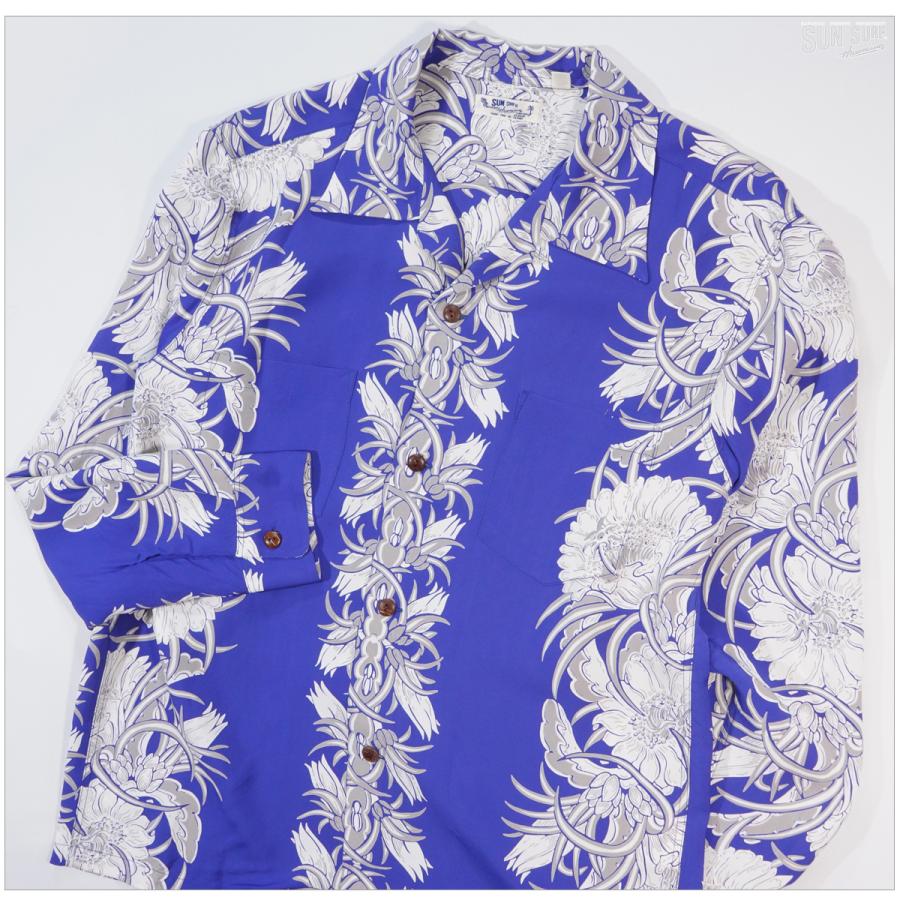 SUN SURF サンサーフ SS29602 長袖アロハシャツ NIGHT BLOOMING CEREUS