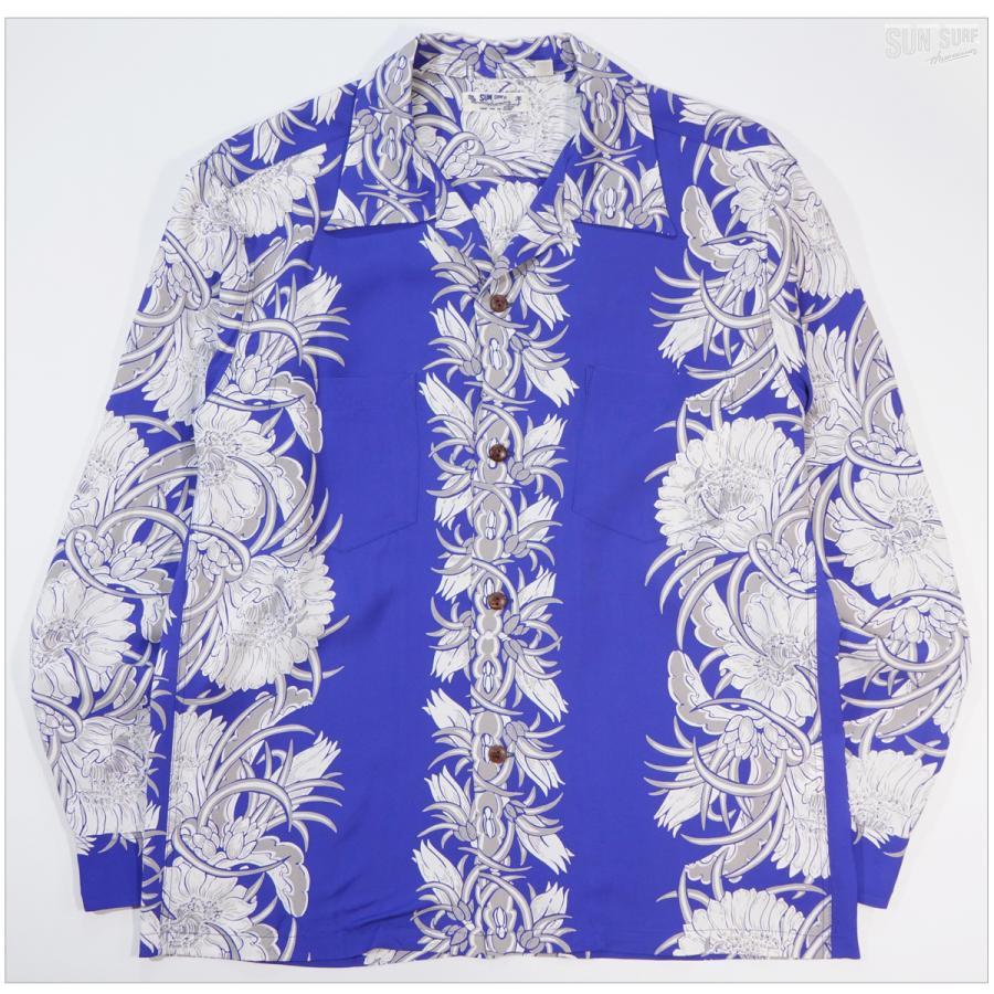 SUN SURF サンサーフ SS29602 長袖アロハシャツ NIGHT BLOOMING CEREUS