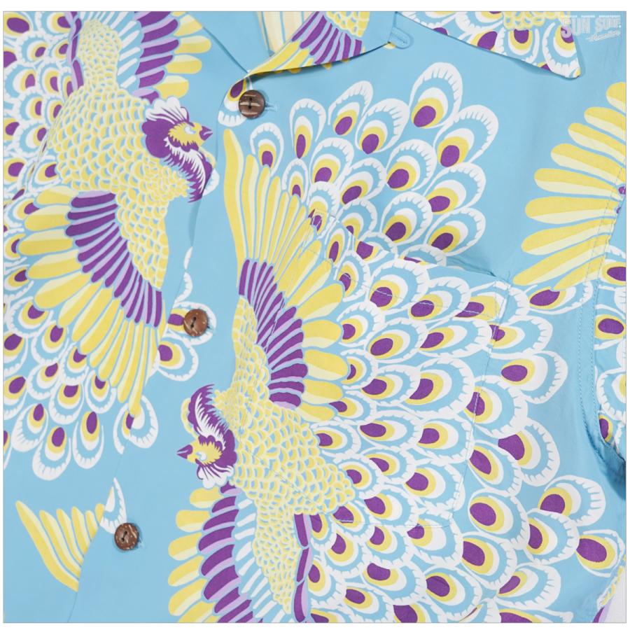 SUN SURF サンサーフ SS39428 半袖アロハシャツ PEACOCK : FLAMINGO