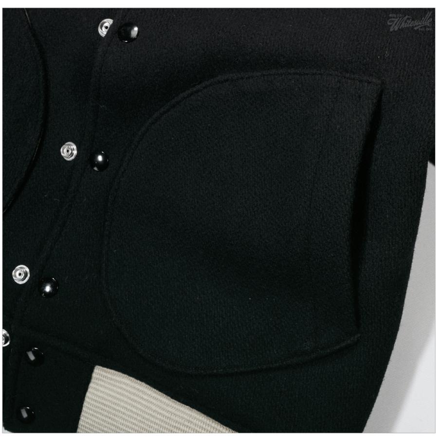 Whitesville ホワイツビル WV15170 30oz ウールメルトン アワードジャケット HERITAGE (BLACK) スタジャンの画像