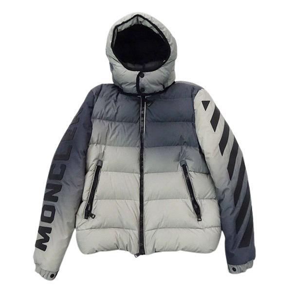 ビッグ割引 グラデーション モンクレール オフホワイト Moncler Off White ダウンジャケット ファッション 美品中古 メンズ グレー サイズ2 ダウンコート Floridapace Gov