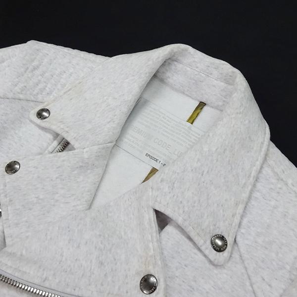 LUXE163×AKM スウェット ライダースジャケット グレー メンズ 【中古】 | AKM | 02