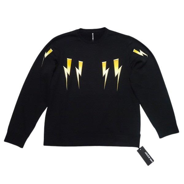 Neil Barrett ニールバレット サンダーボルト トレーナー サイズXL ブラック タグ付き メンズ ファッション【未使用品】 | NEIL BARRETT