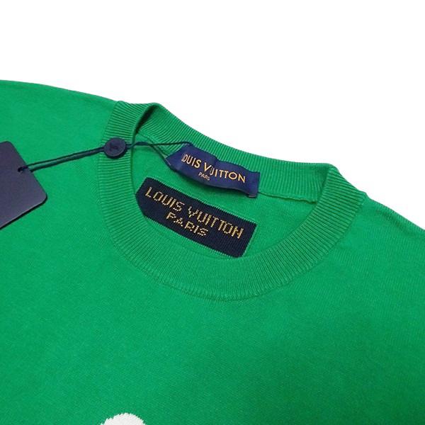 [大特価] LOUIS VUITTON ルイヴィトン サマーニット Tシャツ サイズXL グリーン メンズ ファッション【新品】 【YW1875896900】(66000円)