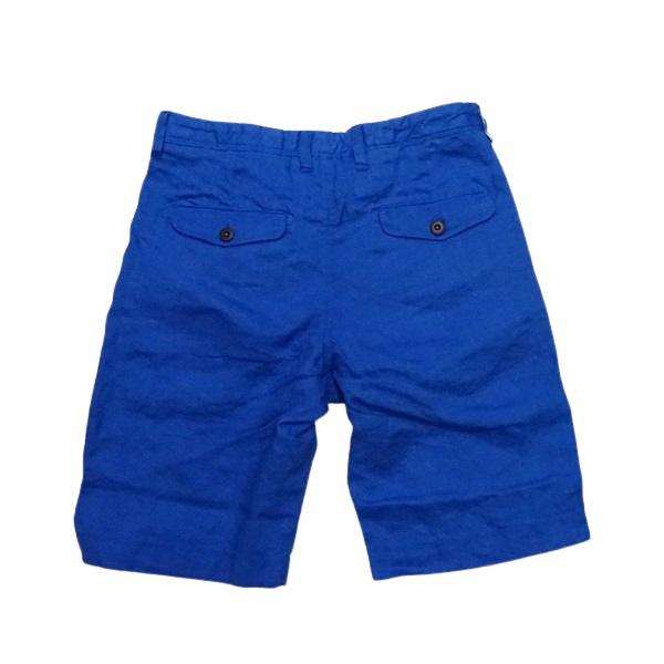 GANESH ガネーシュ リネン ハーフパンツ W30 ブルー タグ付き 【未使用品】 |  | 01