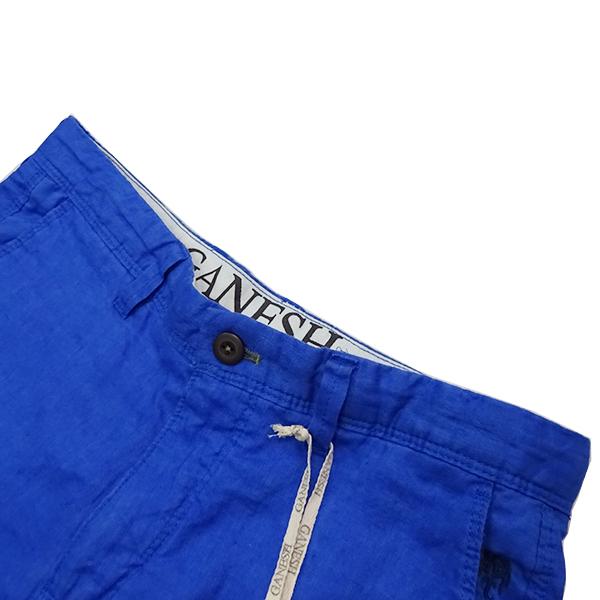 GANESH ガネーシュ リネン ハーフパンツ W30 ブルー タグ付き 【未使用品】 |  | 02