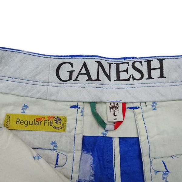 GANESH ガネーシュ リネン ハーフパンツ W30 ブルー タグ付き 【未使用品】 |  | 03