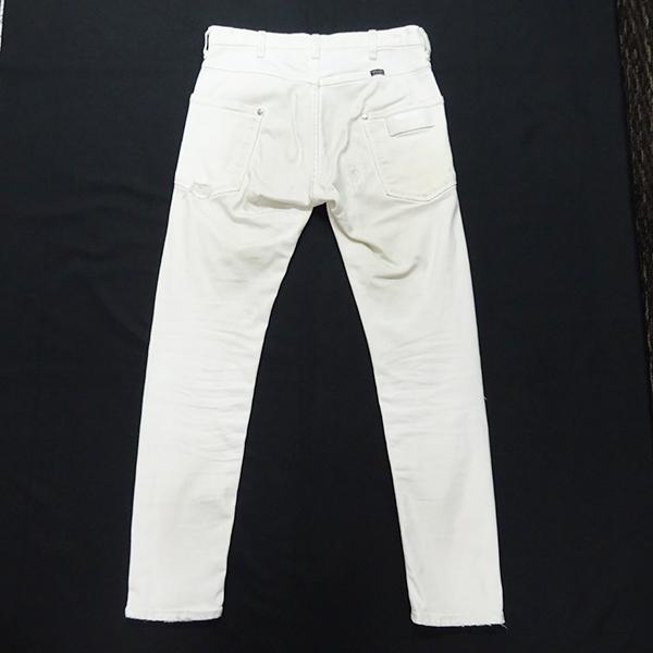 AKM エーケーエム AKM×Wrangler コラボ ダメージ加工 ホワイトデニム 