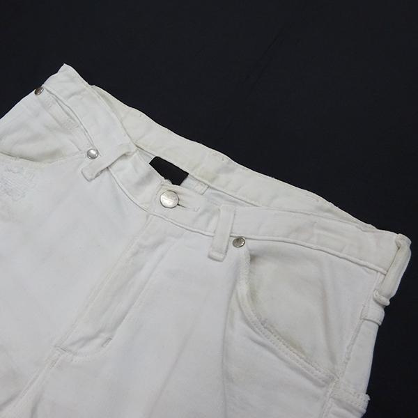 AKM エーケーエム AKM×Wrangler コラボ ダメージ加工 ホワイトデニム 