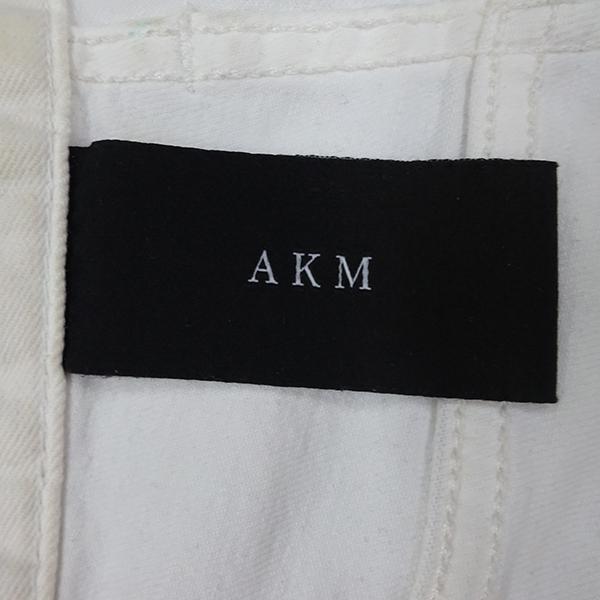 AKM エーケーエム AKM×Wrangler コラボ ダメージ加工 ホワイトデニム 