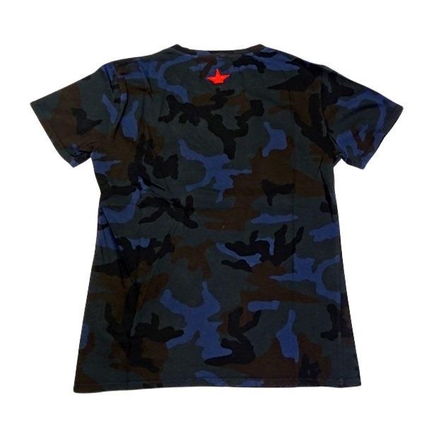 Macchia J. マッキアジェー 迷彩柄 Tシャツ サイズS ネイビー タグ付き メンズ ファッション 【未使用品】 |  | 01