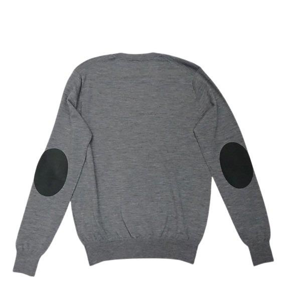 MESSAGERIE メッサジェリエ エルボーパッチ ニット セーター サイズXL Vネック イタリア製 メンズ ファッション 【中古】 |  | 01