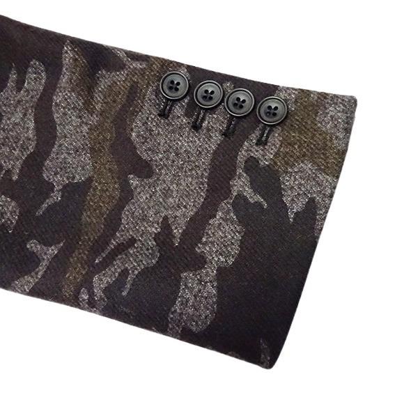 MESSAGERIE メッサジェリエ 2Bジャケット カモフラージュ サイズ48 チャコールグレー イタリア製 メンズ ファッション 【中古】 |  | 03