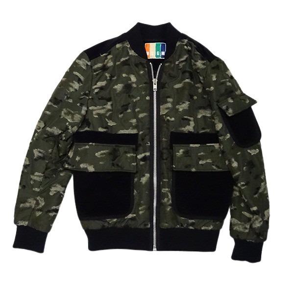 MSGM エムエスジーエム MA-1 迷彩 サイズ44 ジャンバー メンズ ファッション 【中古】 | 