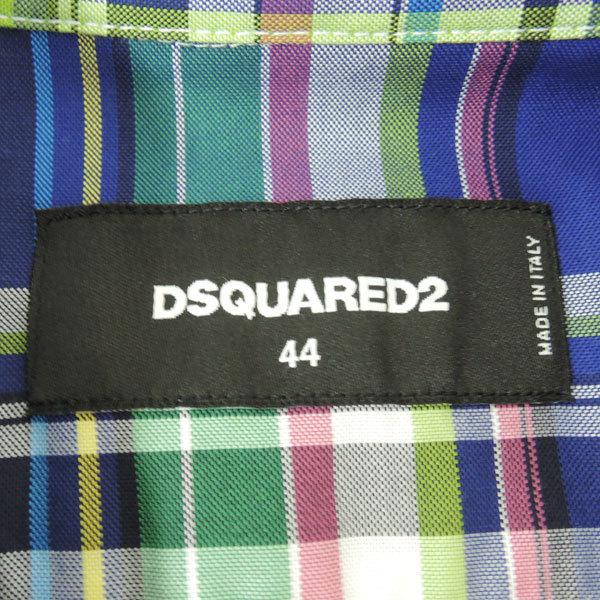 DSQUARED2 ネルシャツ サイズ38 ネイビー系チェック