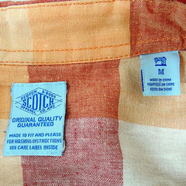 Scotch & soda スコッチ&ソーダ ネルシャツ オレンジ系 長袖シャツ サイズM チェック柄 メンズ メンズファッション【中古】 |  | 04