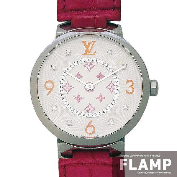 LOUIS VUITTON ルイヴィトン タンブール モノグラムMM QA147 フューシャ＆オレンジ 日本限定モデル レディース 腕時計【美品中古】 | タンブール（LOUIS VUITTON）