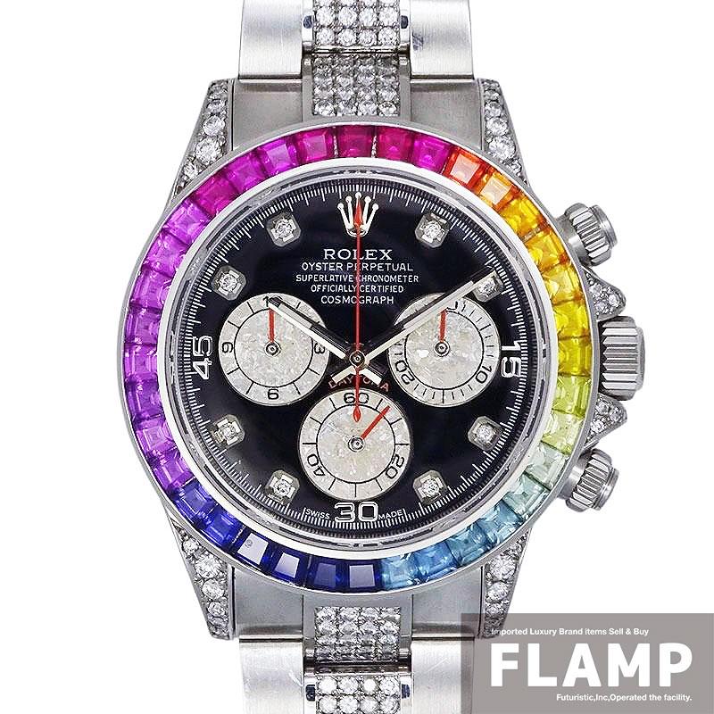 値下げ希望うけますROLEX 116599RBOW レインボーカスタム 時計 ROLEX ロレックス コスモグラフ デイトナ 116520ベース 116599RBOW