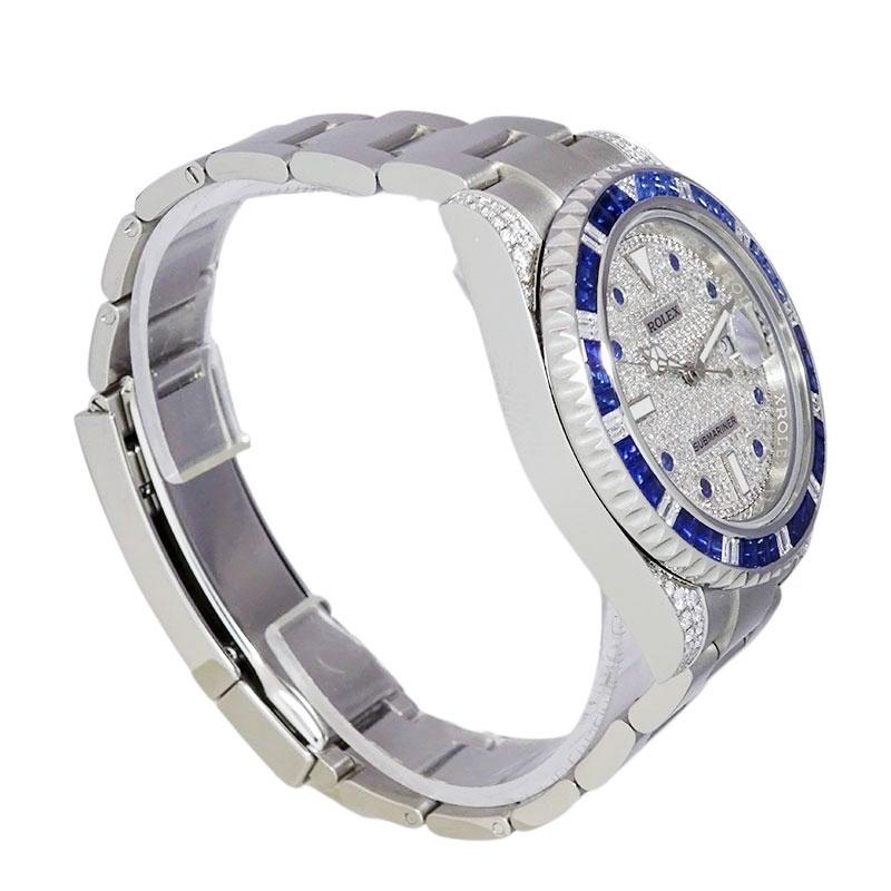 ROLEX ロレックス サブマリーナデイト 116610LN アフターサファイア＆ダイヤモンドセッティング 116659SABR仕様 カスタム【中古】 | サブマリーナー | 02