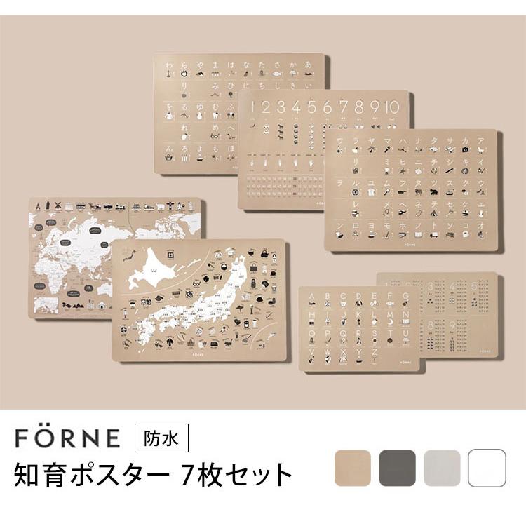 知育ポスター 7枚セット 数字 文字 地図 ABC 掛け算）FORNE｜flaner-baby｜03