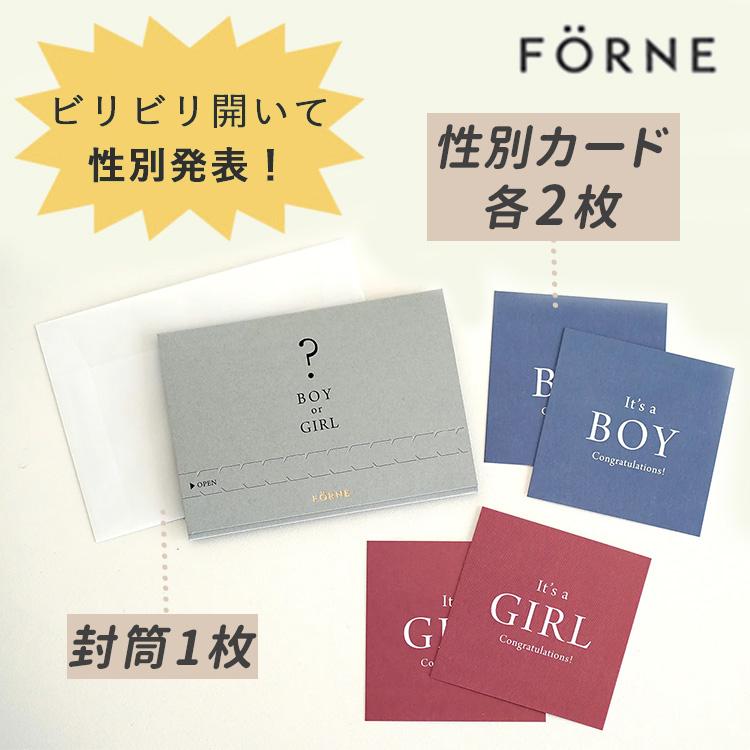 FORNE ジェンダーリビールカードセット フォルネ 性別発表 カード 各2