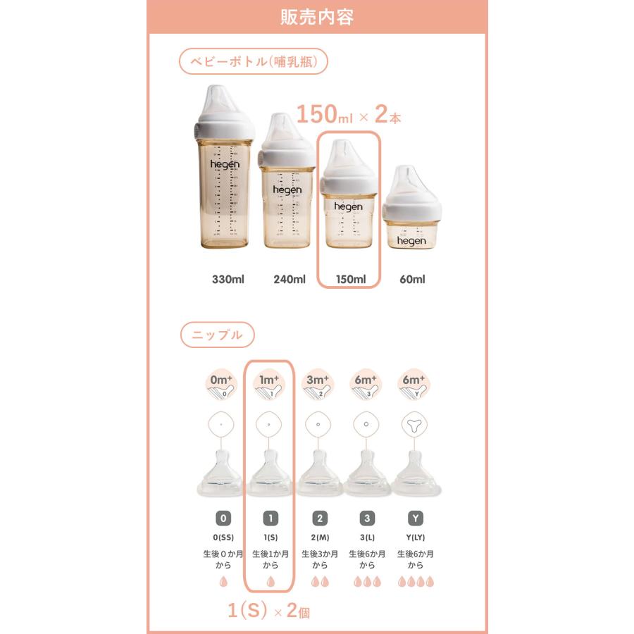 【新品未使用】hegen ヘーゲン 哺乳瓶 ２本セット 150ml 2本セット Hegen ベビーボトル 150ml 哺乳瓶 へーゲン ほ乳瓶 出産祝い