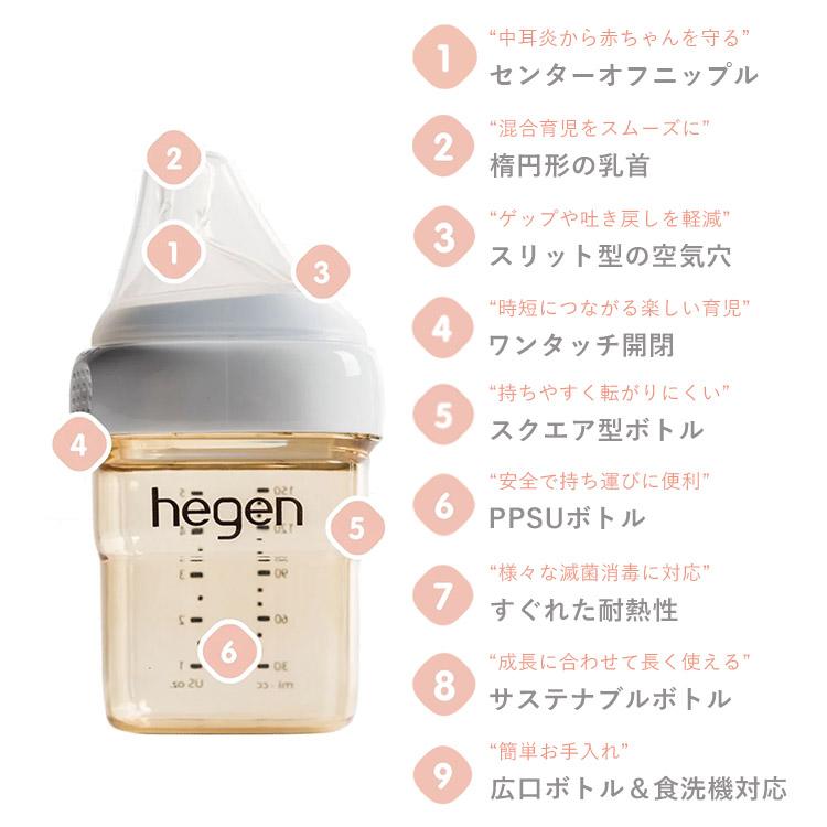 2本セット Hegen ベビーボトル 150ml 哺乳瓶 へーゲン ほ乳瓶 出産祝い 