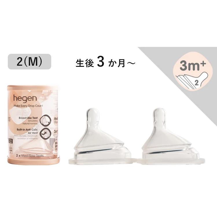 Hegen ニップル 2個 セット 乳首 ちくび SS S M L LY へーゲン ベビーボトル 2個入 出産祝い プレゼント ベビーギフト ギフト｜flaner-baby｜08