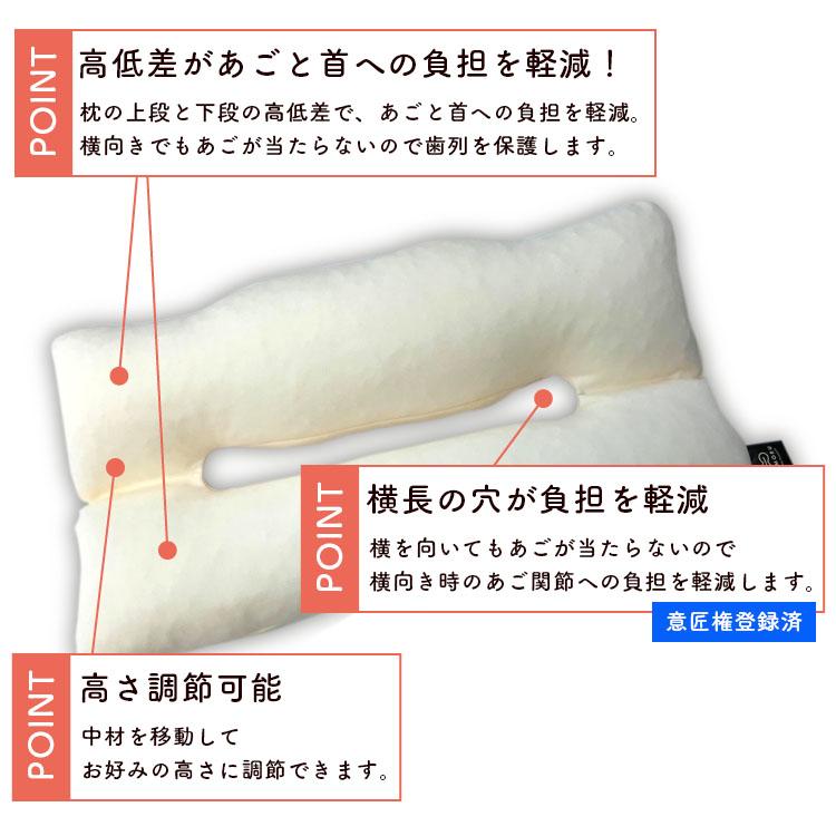 歯並びをケアする枕 HAMORU 本体＋専用カバー Mサイズ｜枕 横向き寝