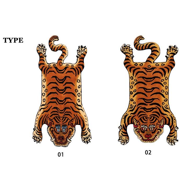 Sサイズ Tibetan Tiger Rug チベタンタイガーラグS W60×D100