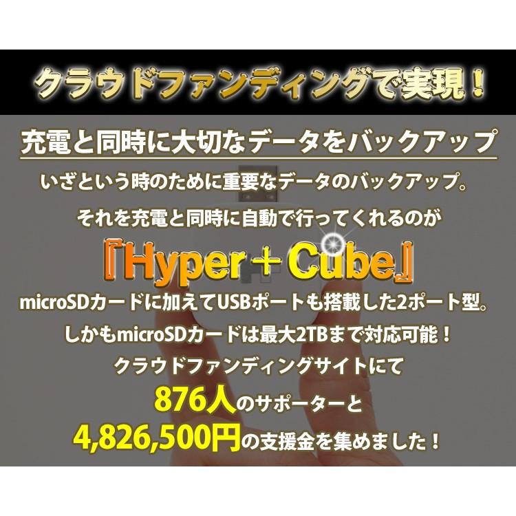 正規販売店 HYPER Hyper＋Cube ハイパープラスキューブ microSDとUSB対応 iOS Android ROA）/メール便無料｜flaner-y｜02