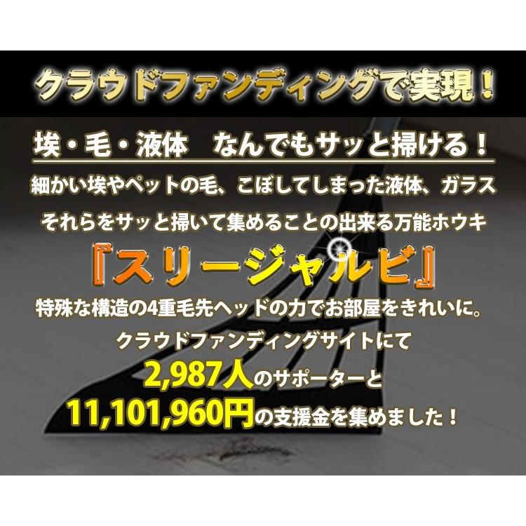 正規販売店 スリージャルビ 埃・毛・液体・ガラス 超軽量万能 スーパーほうき シリコン製(SLVS)|flaner-y|02