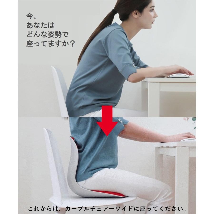カーブルチェアーワイド 正しい姿勢をサポート Sn F Flaner 通販 Yahoo ショッピング