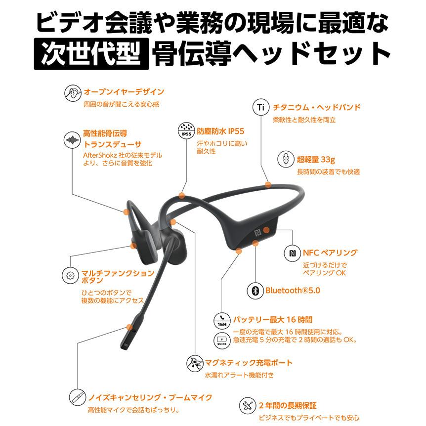 2500円OFFクーポン対象/SHOKZ(旧AfterShokz) OpenComm ショックス オープンコム 次世代骨伝導ヘッドセット(FOCP)/海外×|flaner-y|04