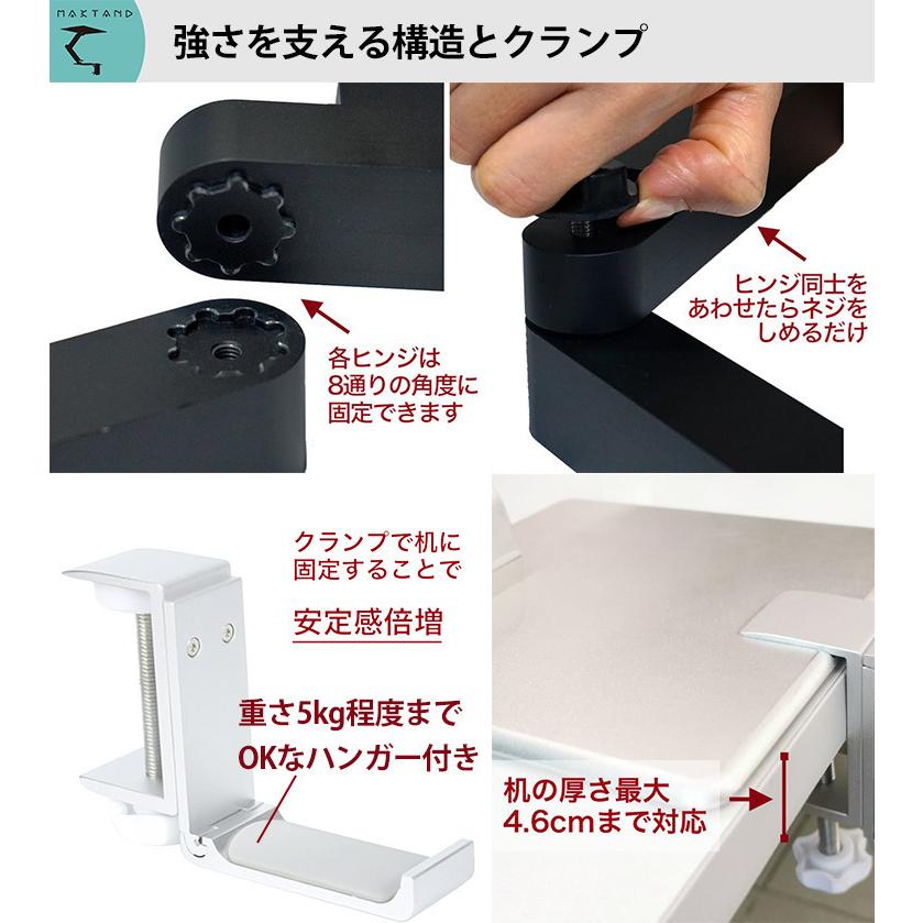 MAXTAND マックスタンド スタンド単品 【電動】 抜群の安定性を誇るモニター＋PCスタンディングアーム