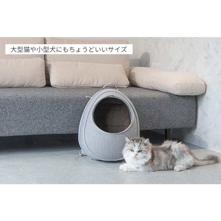 正規販売店 EGGY リュック型猫ハウス｜背負える ペットハウス ペットキャリー リュック キャリーバッグ 猫 犬 ギフト/メーカー直送／海外×の画像