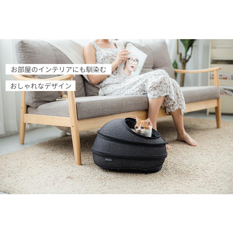 正規販売店 EGGY リュック型猫ハウス｜背負える ペットハウス ペットキャリー リュック キャリーバッグ 猫 犬 ギフト/メーカー直送／海外×の画像