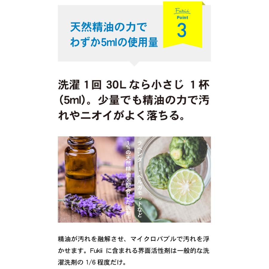 海へ…Fukii 大容量詰替え 3kg BOX すすぎ0回 洗濯用洗剤 がんこ本舗 pH