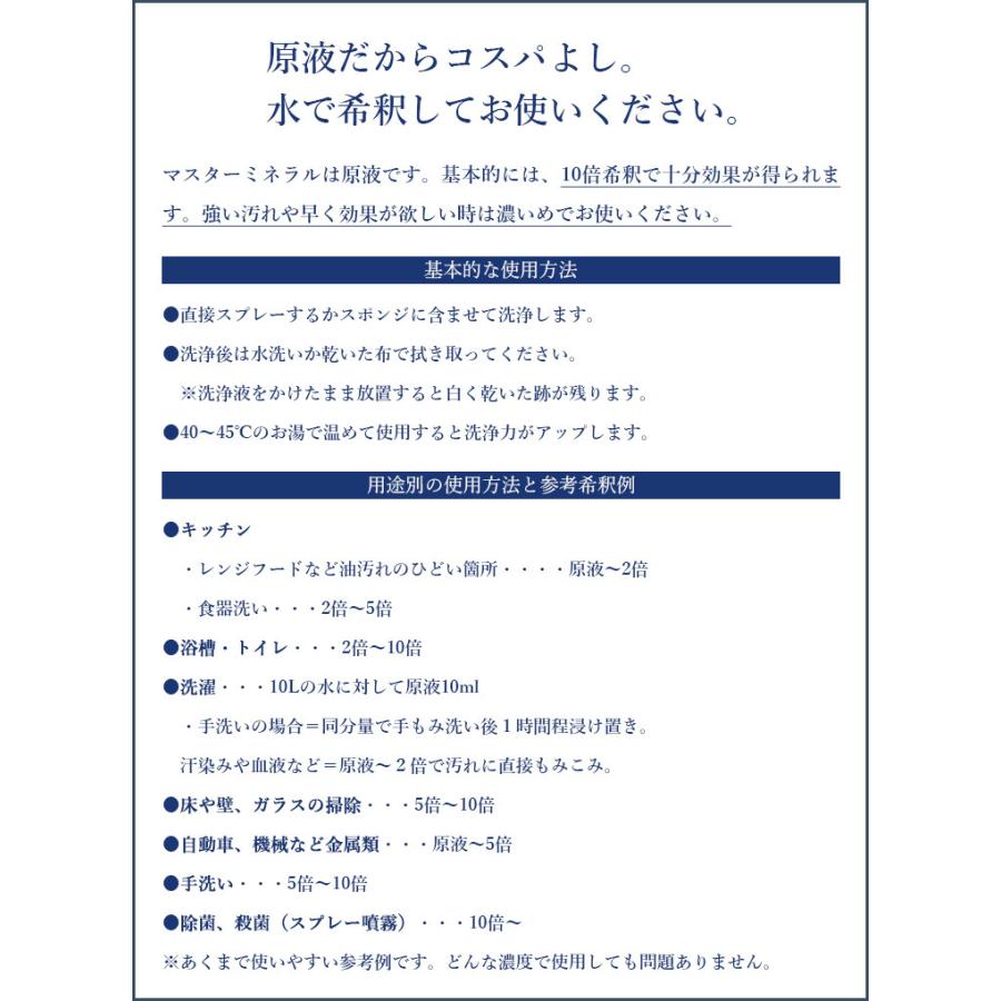 masterminerals マスターミネラル 1000ml /海外× : flaner - 通販