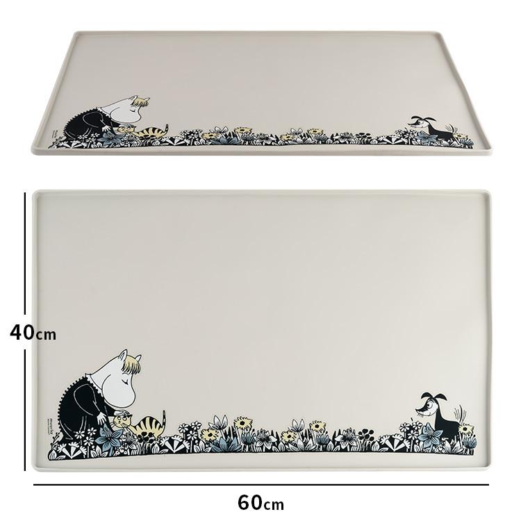Muurla Moomin Pets ペット用シリコーンマット Lグレー 独特の素材 Pos ムールラ ペット ムーミン