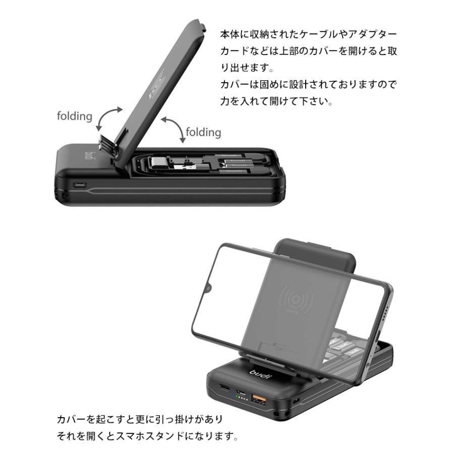 互換品】モバイルバッテリー 大容量 20000mAh 65W 急速充電 LED