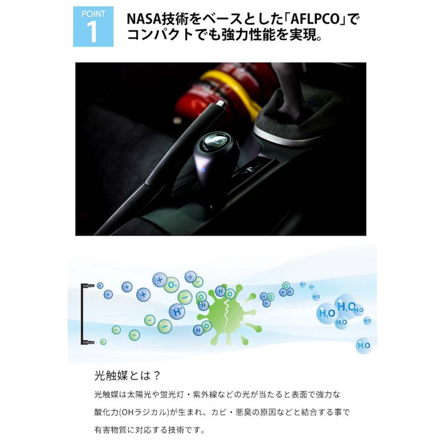 AFL CAR SANIFIER 車用 空気清浄機 小型 NASA技術採用 メンテナンス
