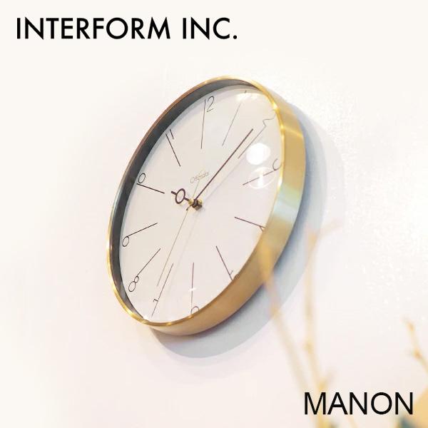 インターフォルム Manon 時計 CL-3882 MANON マノン ウォールクロック CLー3882 壁掛け時計/INTERFORM