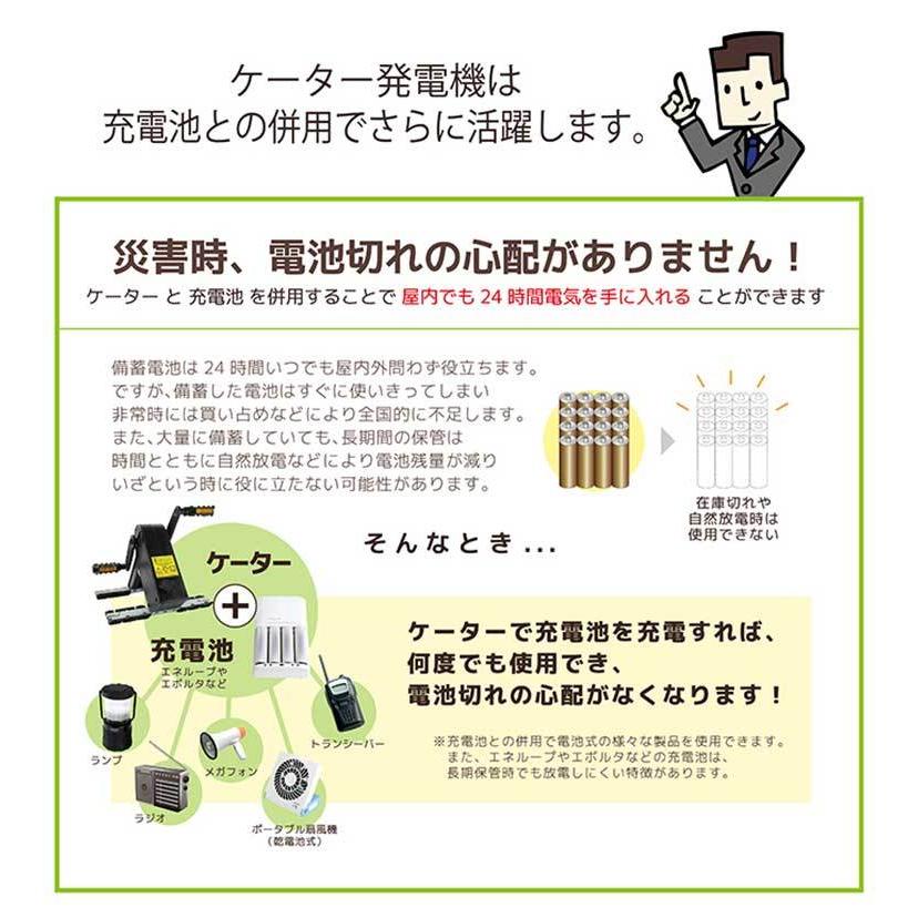 ペダル式ポータブル発電機 ケーター パワーボックス50 （ペダル式