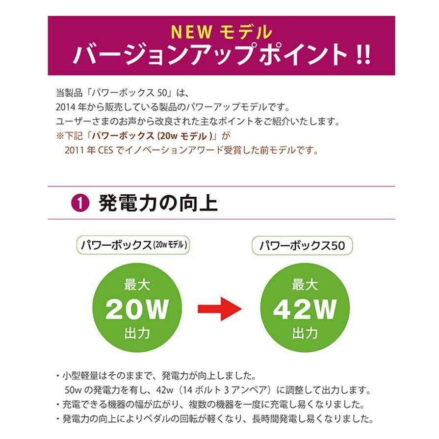 ペダル式ポータブル発電機 ケーター パワーボックス50 (ペダル ペダル式ポータブル発電機 ケーター パワーボックス50 (ペダル