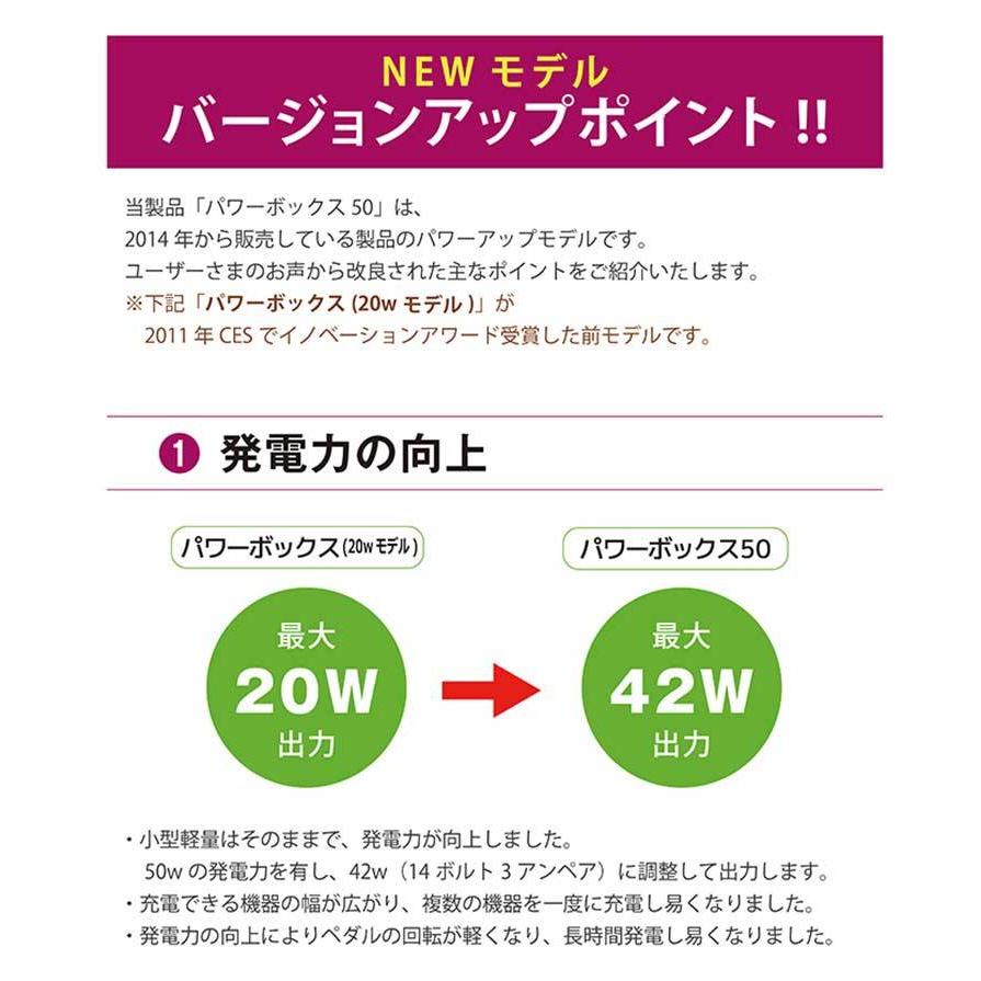 ペダル式ポータブル発電機 ケーター パワーボックス50（ペダル式） PBP50 防災 人力発電機（KTOR）/海外×｜flaner-y｜08