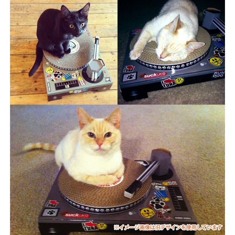 SUCK UK 猫用 ターンテーブル型 爪とぎ Cat DJ Scratching Deck